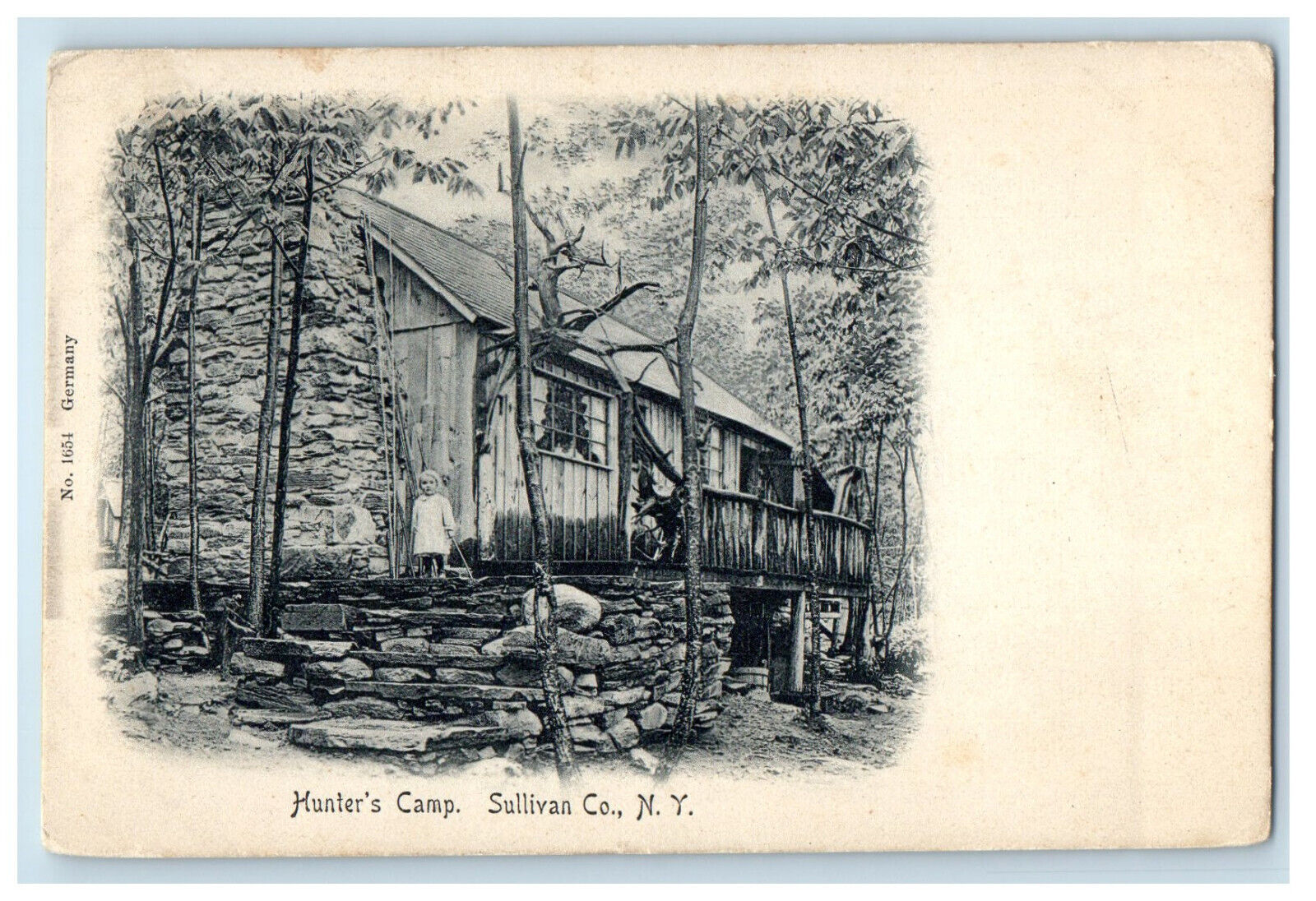 1909 Hunter's Camp Sullivan Co New York NY Wurtsboro NY Posted Postcard