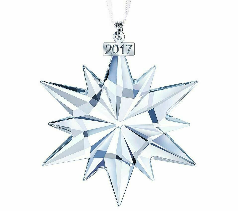 NIB 2017 SWAROVSKI LARGE ANNUAL CHRISTMAS SNOWFLAKE STAR ORNAMENT 5257589