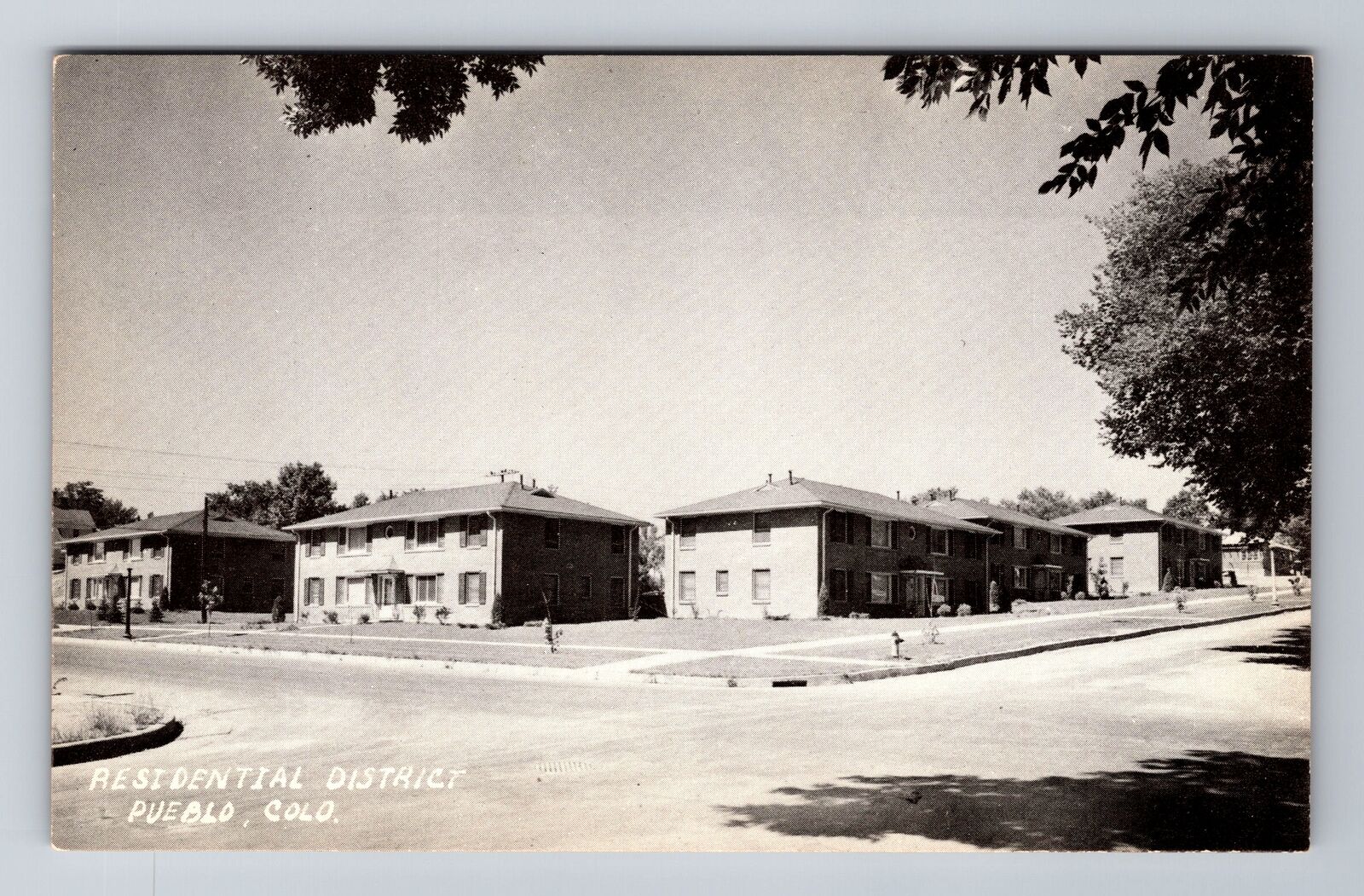 Pueblo CO-Colorado, Residential District, Antique, Vintage Postcard