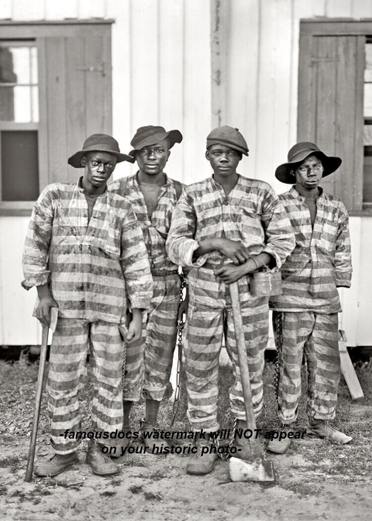 1905 Chain Gang PHOTO Prisoners Jail Inmates Georgia Convicts Prison