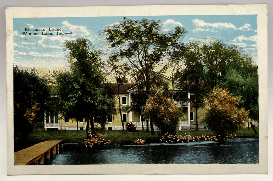 Kosciusko Lodge, Winona Lake, Indiana IN Vintage Postcard