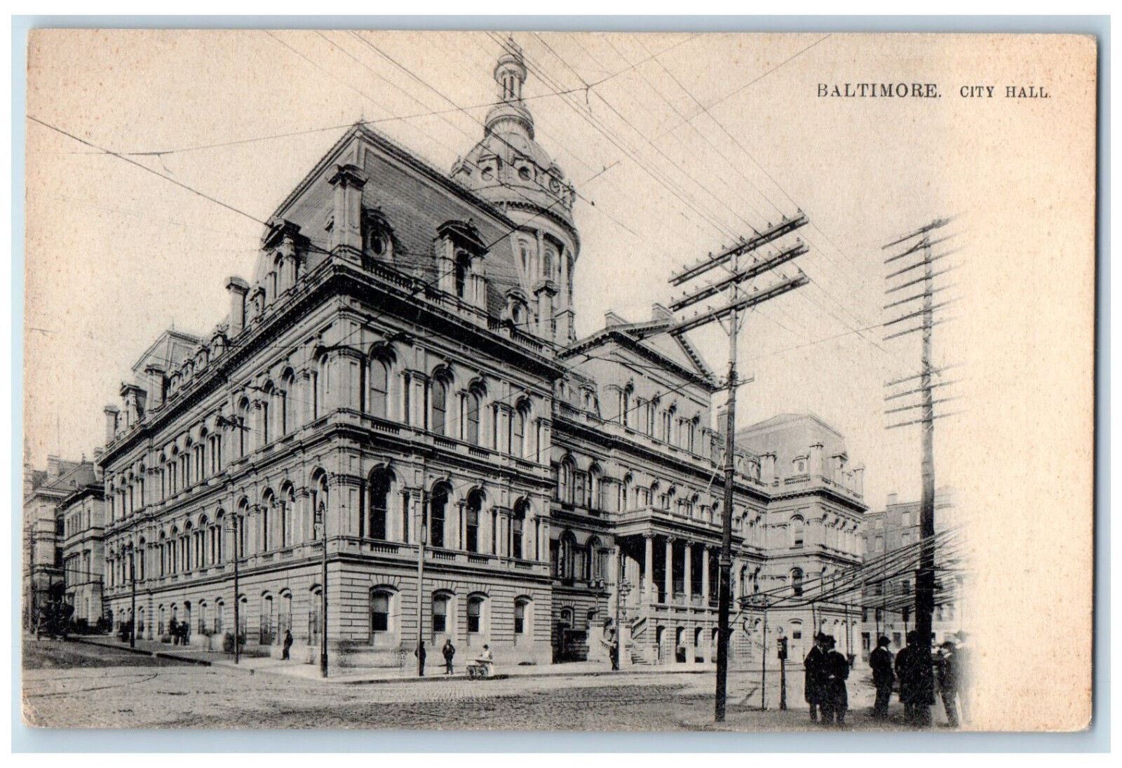 c1905 Baltimore City Hall Baltimore Maryland MD Photographic Tuck Art Postcard