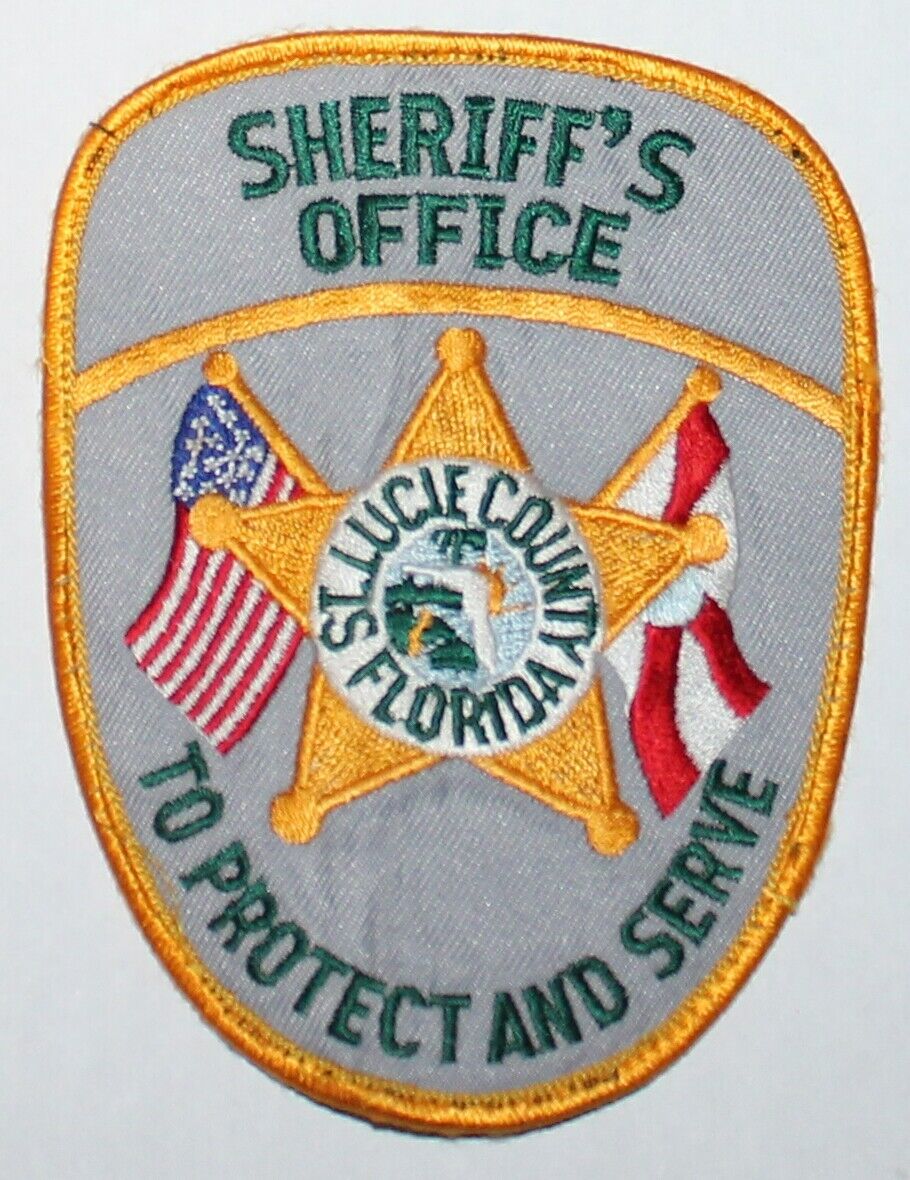 ST. LUCIE COUNTY SHERIFF\'S OFFICE Florida FL FLA Co SO Used Worn patch Wrinkled