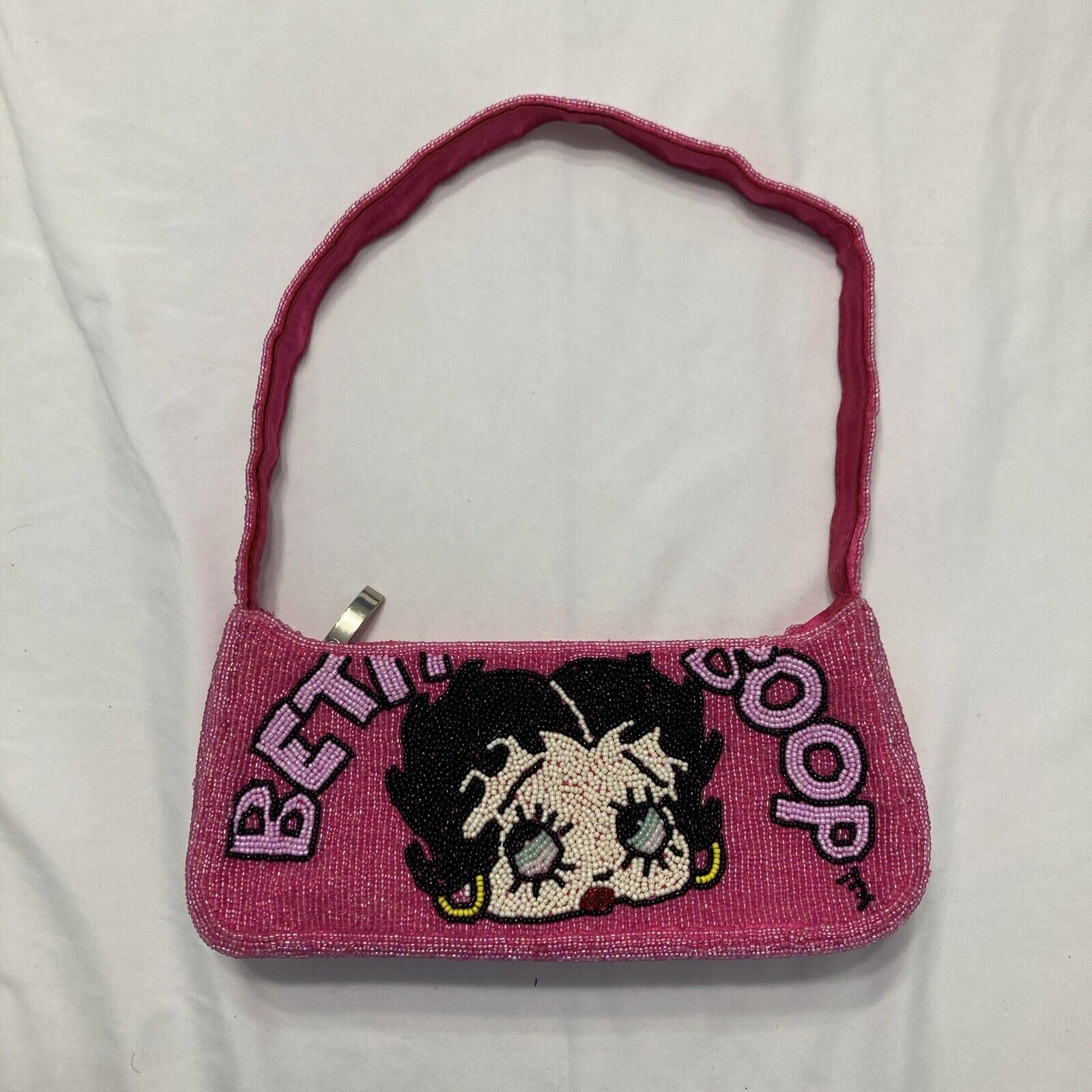 Pink Betty Boop Hand Beaded Bag Purse 2004  King Features Syndicate Kleischer S