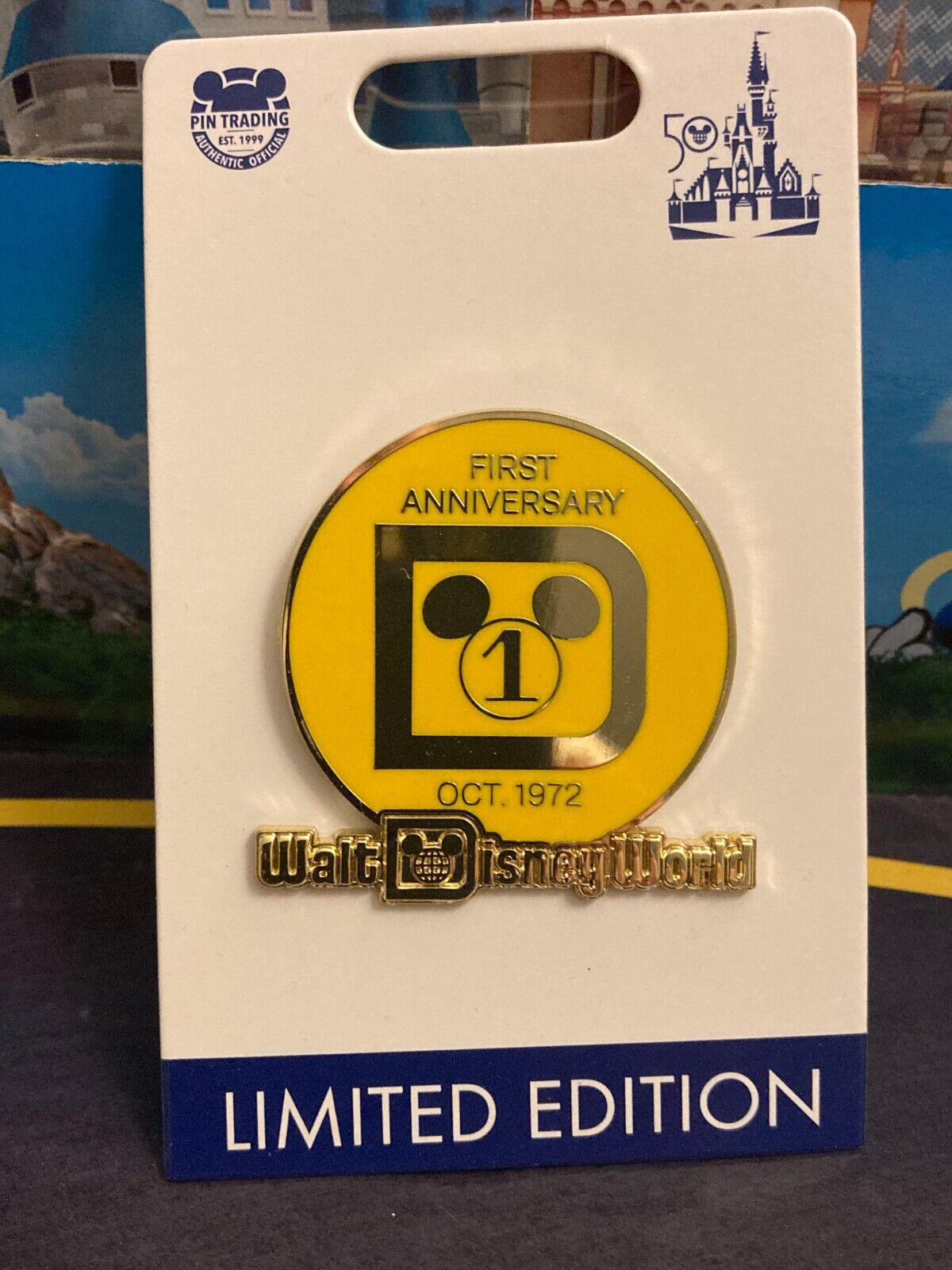 2021 Walt Disney World 50th Anniversary Vault Pin - First Anniversary Oct 1 1972