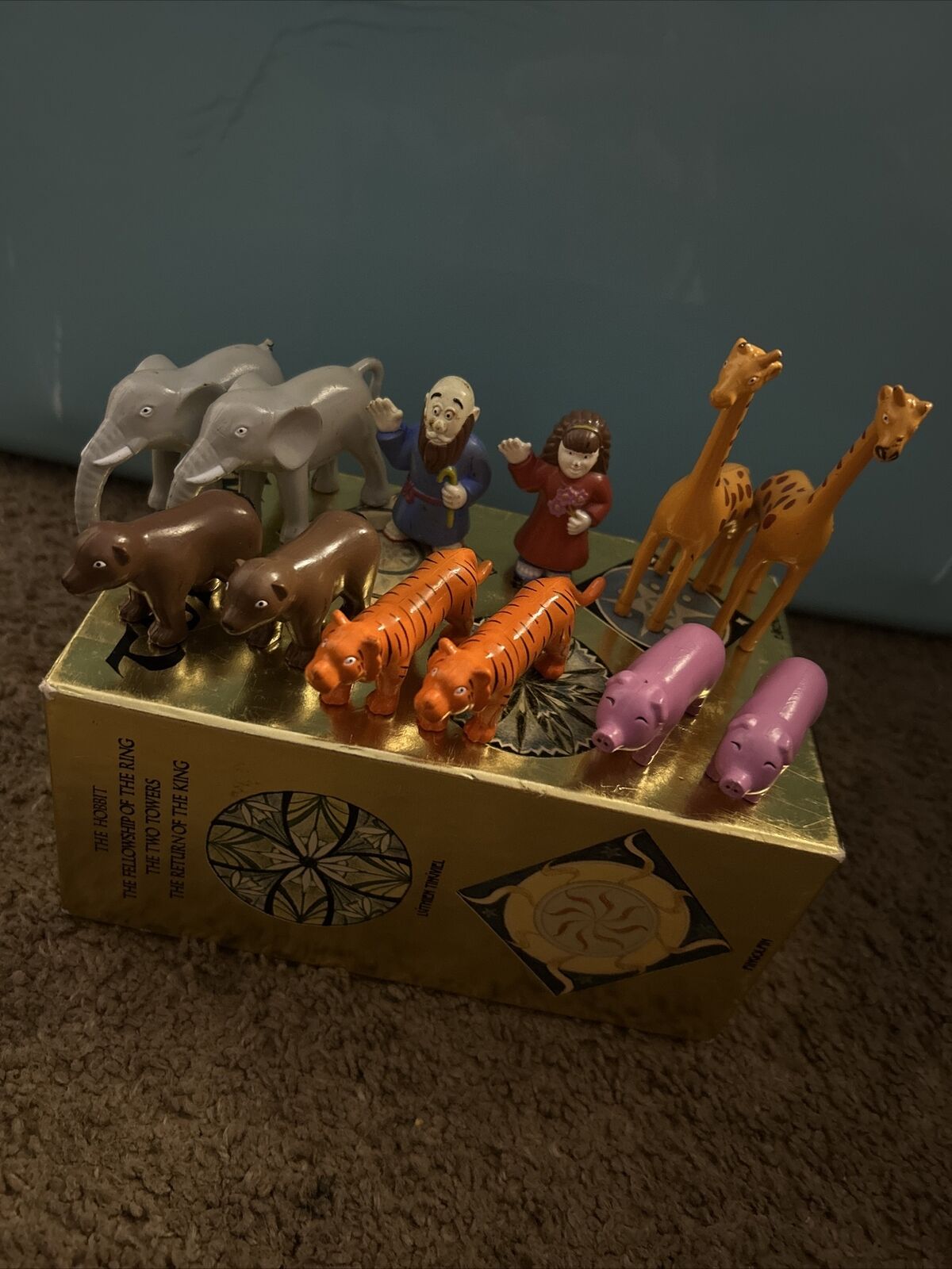 1994 Vintage Noahs Ark Arc Beginners Bible Figurines Lot Of 10 Animals