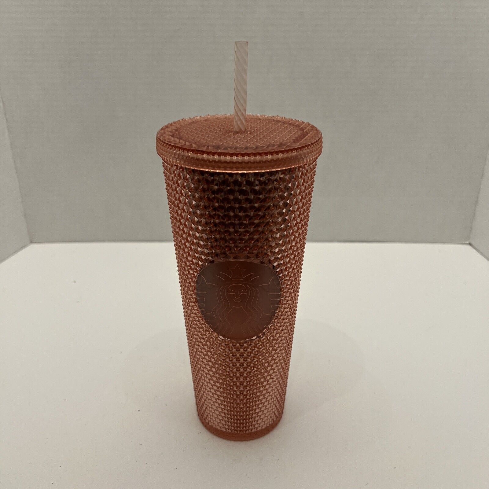 RARE Starbucks Rose Gold Studded Cold Cup Tumbler Venti 24oz Spike 2018