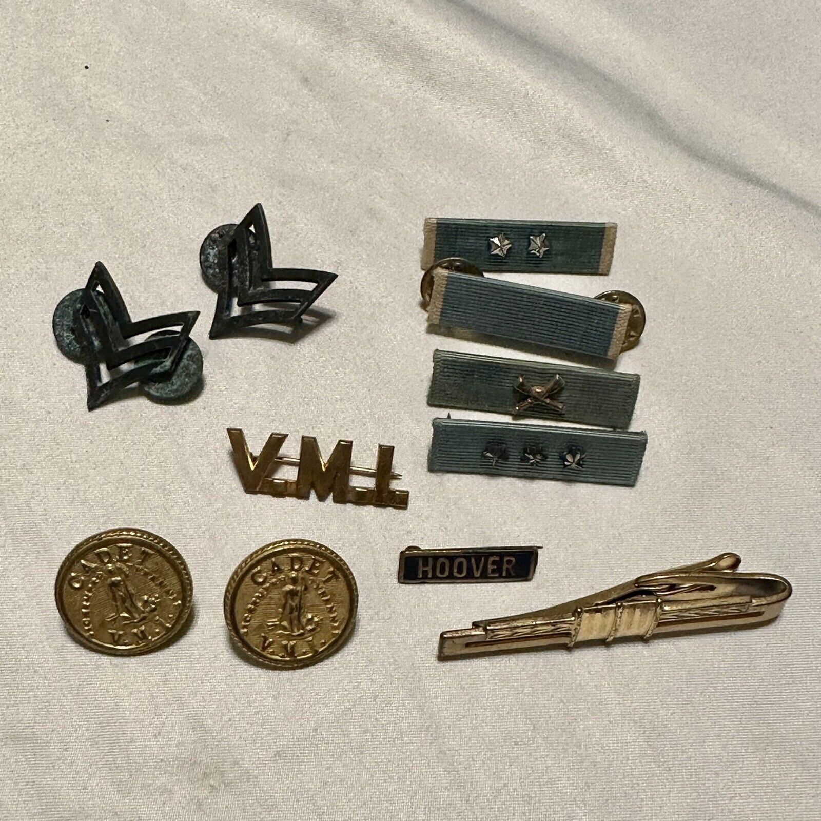 WWII VMI Virginia Military Institute Lot Pins And Medal Ribbons Buttons