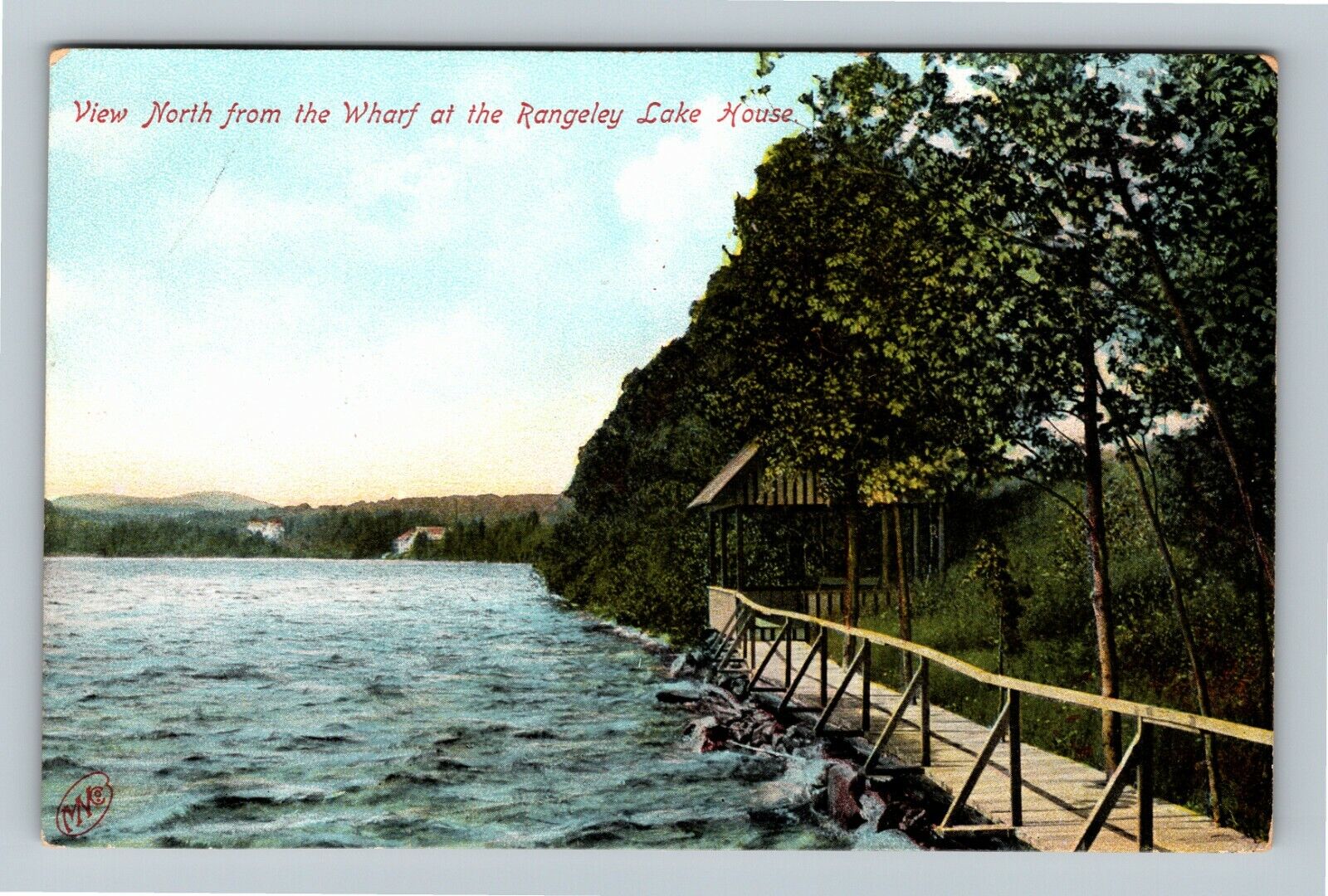 Rangeley Lake ME-Maine, Scenic View North From The Wharf Vintage Postcard