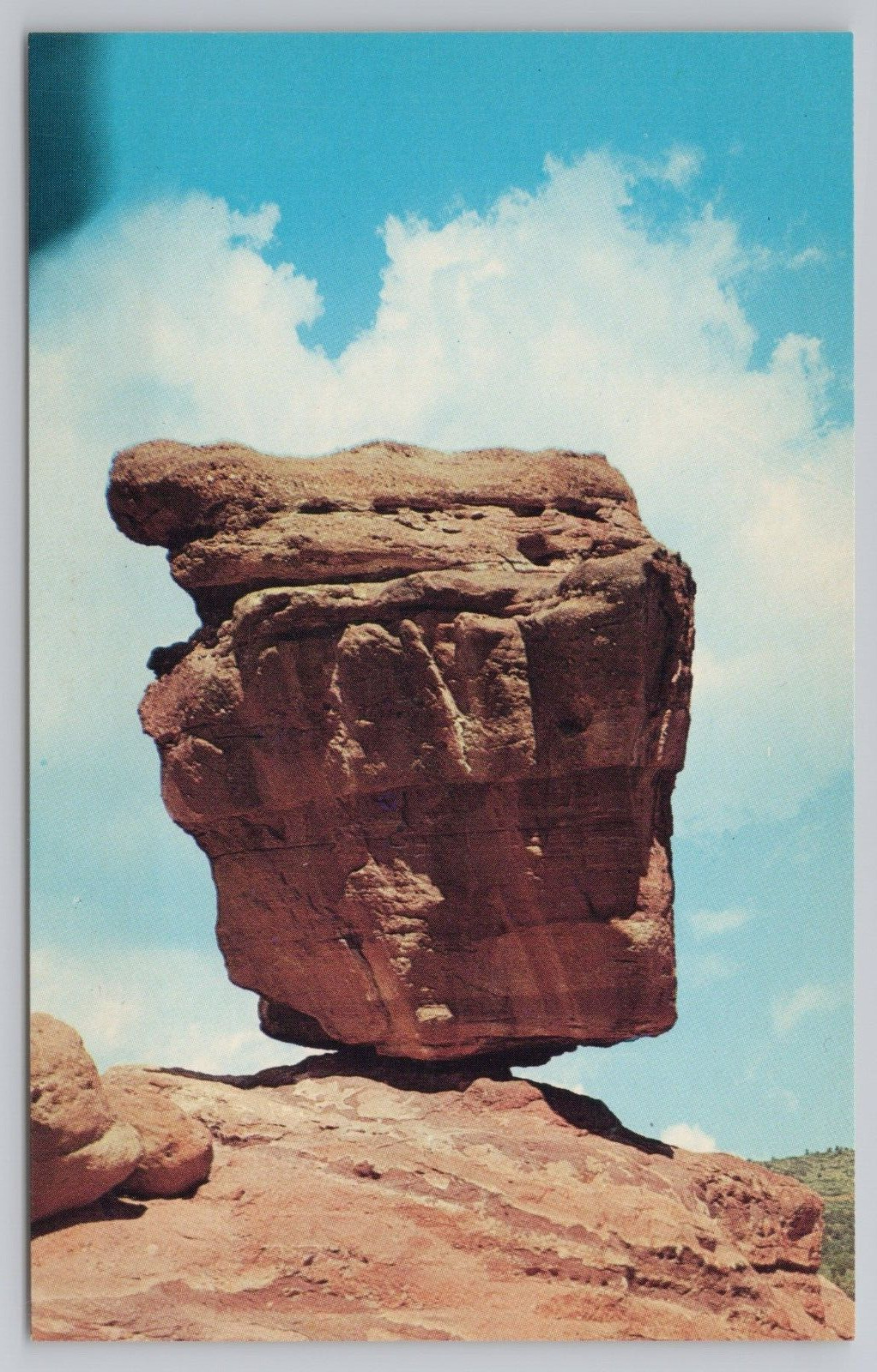 Balanced Rock Garden of the Gods Colorado Springs Colorado Vintage Postcard