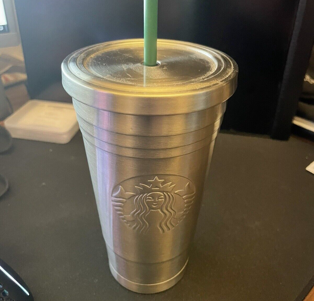 Starbucks 2012 16 oz. Stainless Steel Cup with Lid Tumbler and Straw (Original)