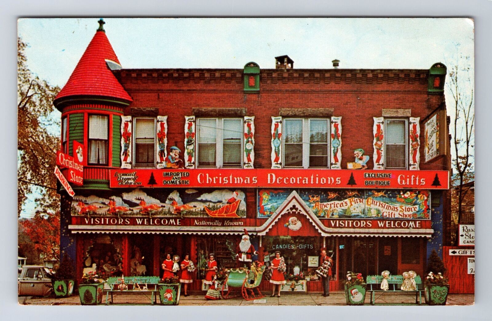 Smethport PA-Pennsylvania, Leonard B. Johnson Christmas Store Vintage Postcard