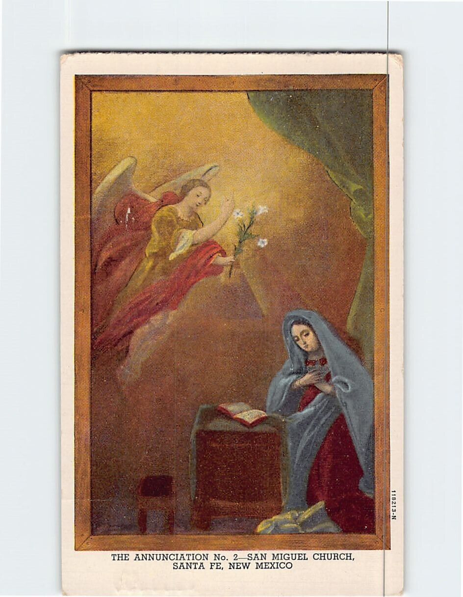 Postcard The Annunciation San Miguel Church Santa Fe New Mexico USA