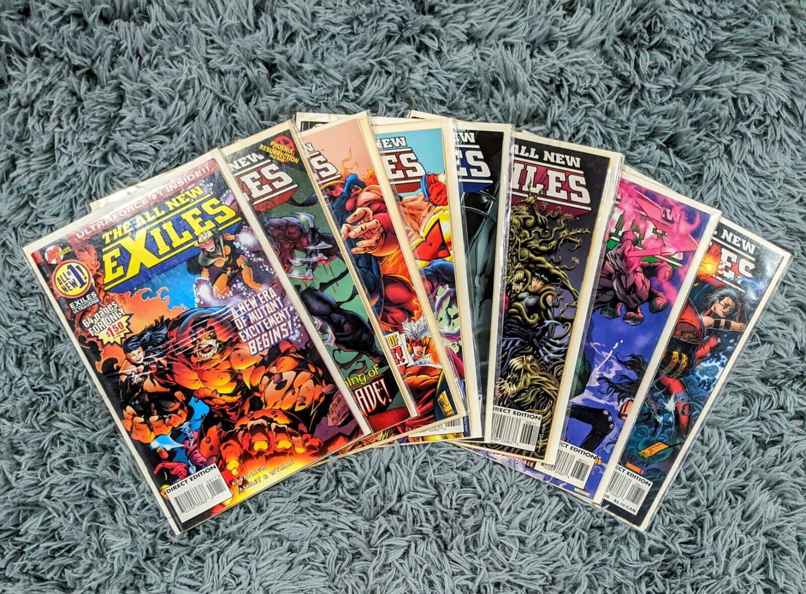 Malibu Comics The All New Exiles 1995 Lot Run of Issues #1-8 Comic Books