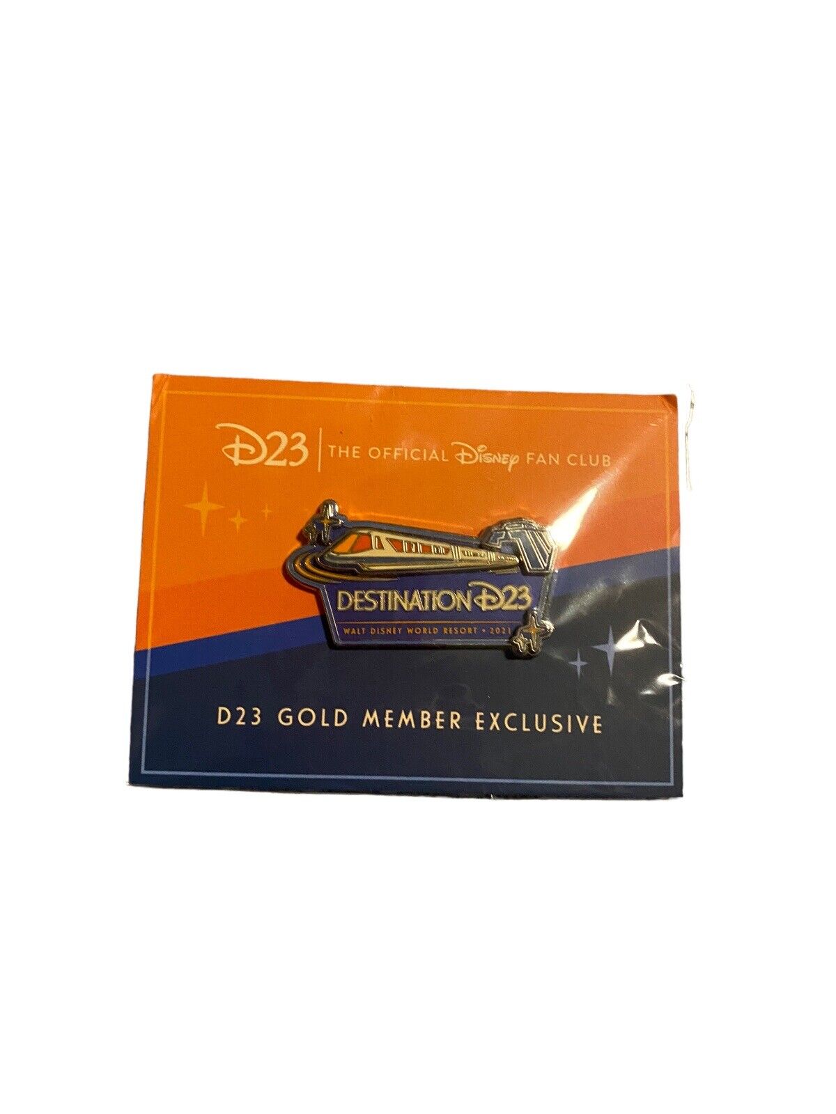 Walt Disney World Resort Destination D23 Gold Member Gift Exclusive Monorail Pin