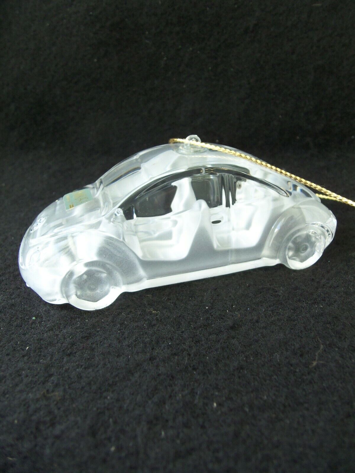 VW Beetle Car Mikasa Miniature Classics Glass Crystal Christmas Tree Ornament