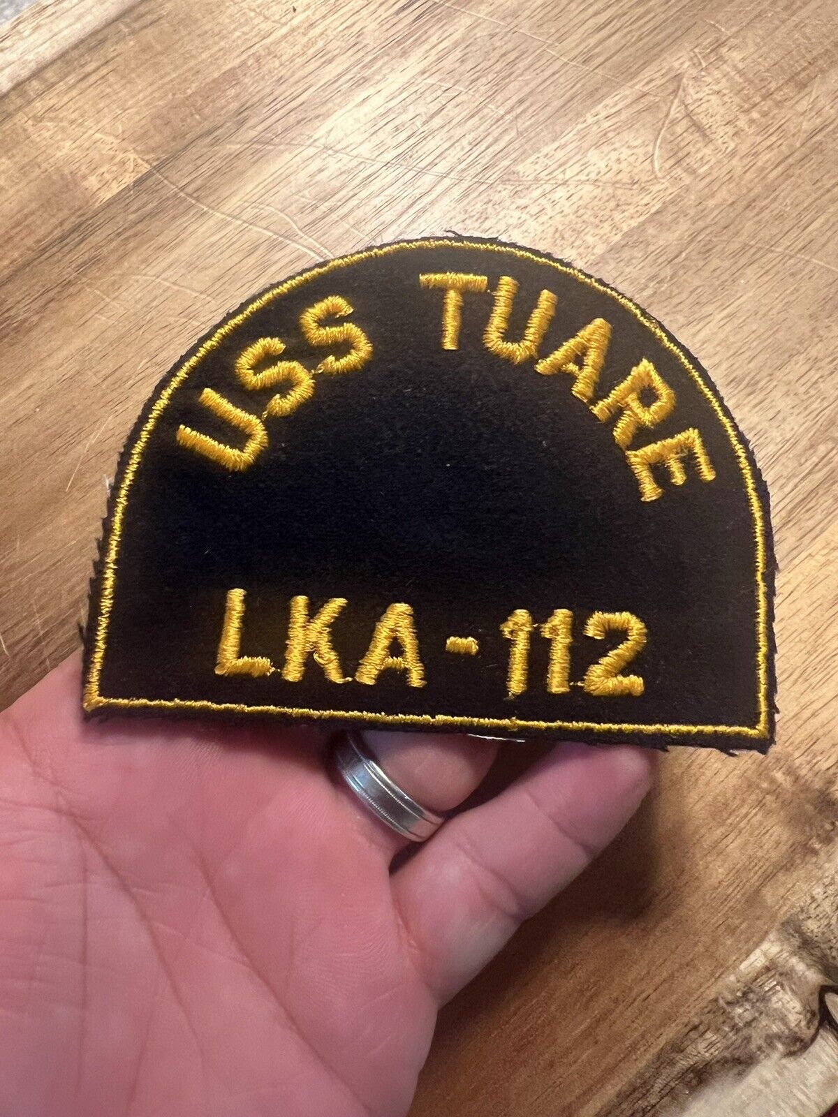 US Navy USS Tulare LKA-112 Felt Non Hook And Loop Patch