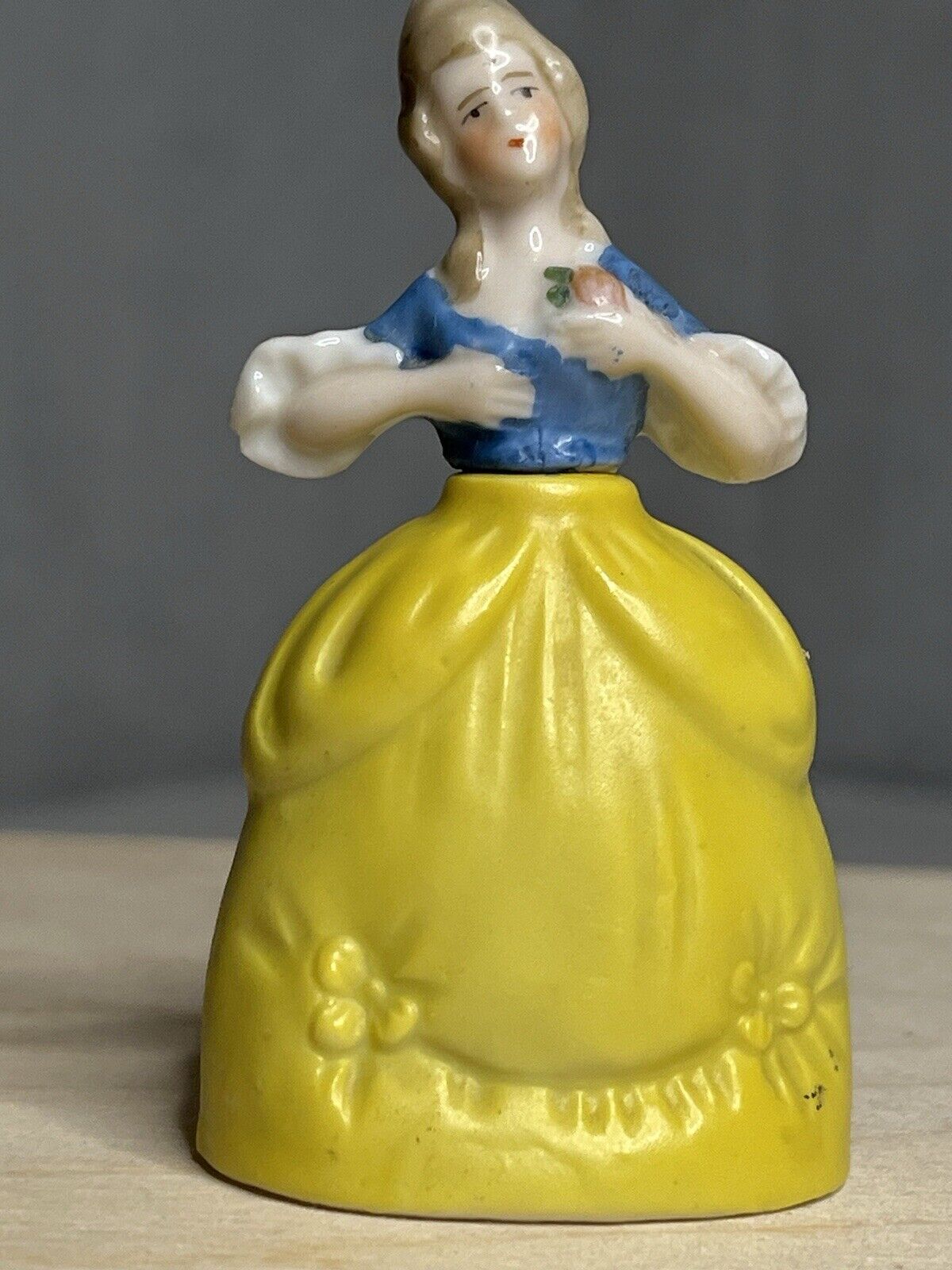 Antique German Victorian Lady perfume bottle jar (NO GLASS DAUBER), Beautiful