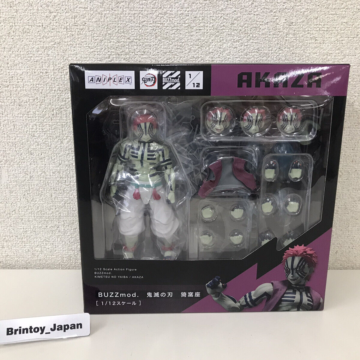 BUZZmod. Aniplex Demon Slayer kimetsu no yaiba Akaza 1/12 Scale Figure Japan
