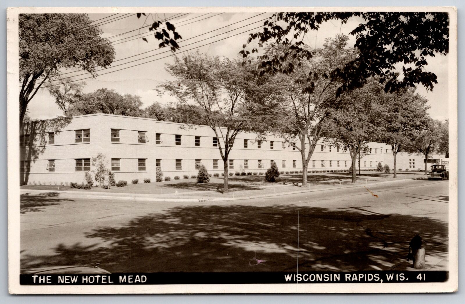 Wisconsin Rapids Wisconsin~New Hotel Mead~1951 RPPC