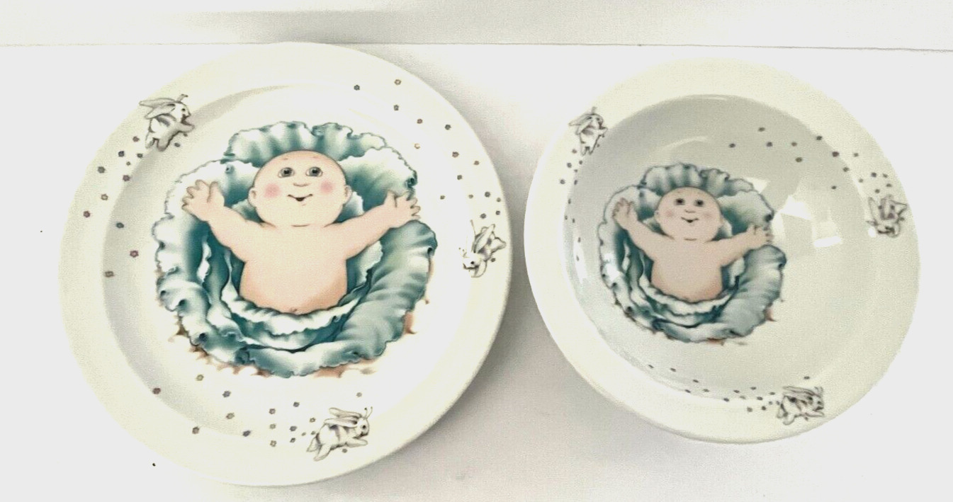 Vintage Cabbage Patch Kids Plate and Bowl Set Royal Worcester 1984