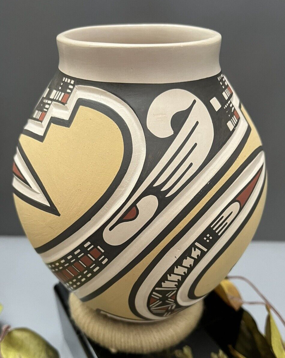 Mata Ortiz Pottery Lazaro Ozuna Silveira Deep Carved Paquime Mexico Art Mexican