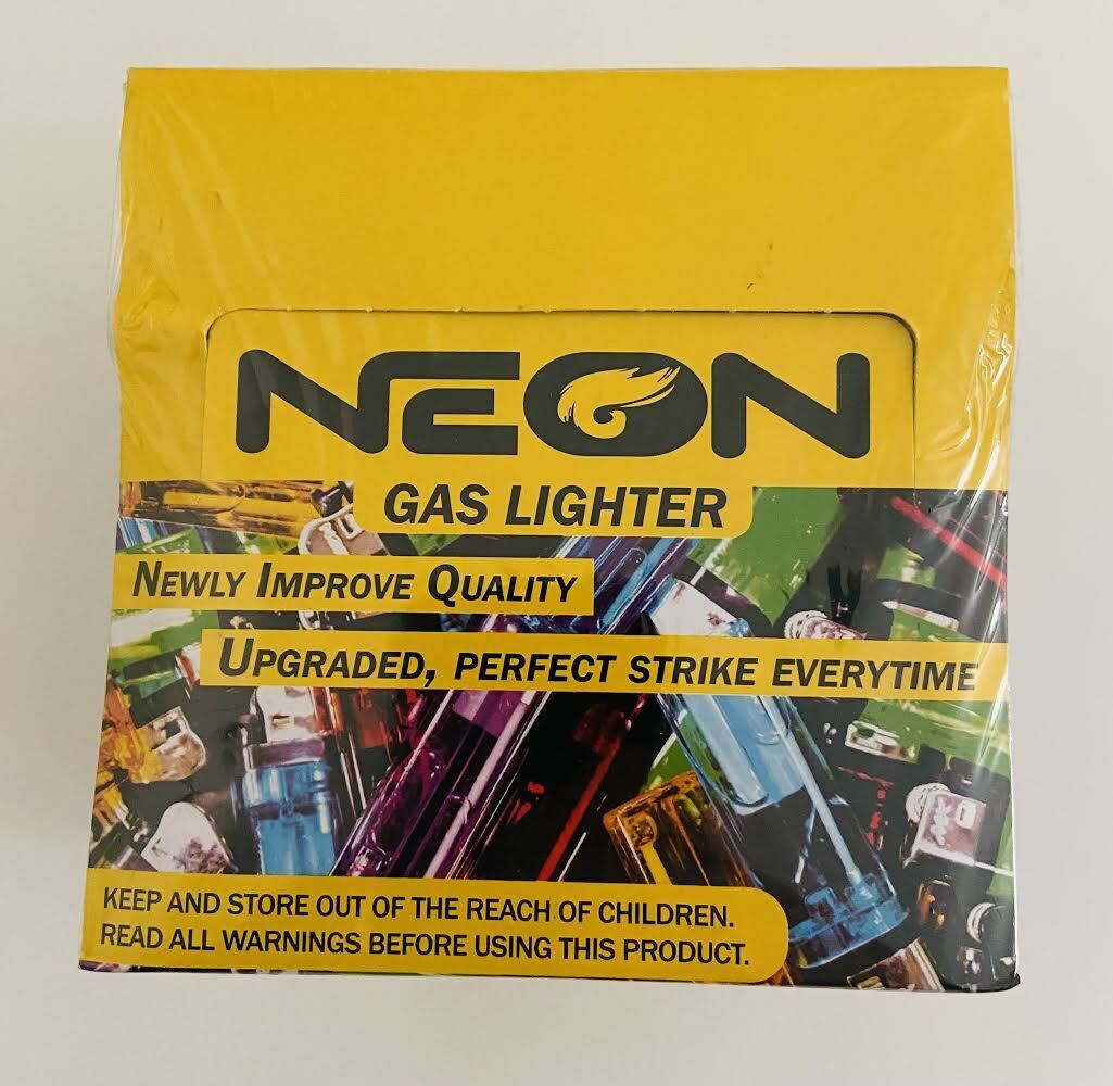 50 Neon Disposable Cigarette Lighters Premium Quality - Colors/ USA Seller