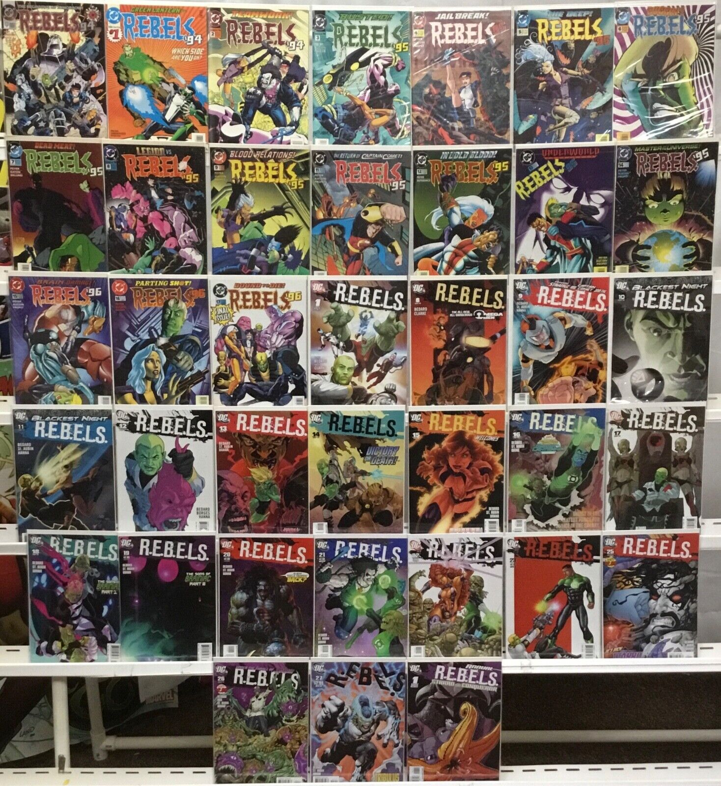 DC Comics R.E.B.E.L.S. Volume 1 & Volume 2 Comic Book Lot of 38 Issues