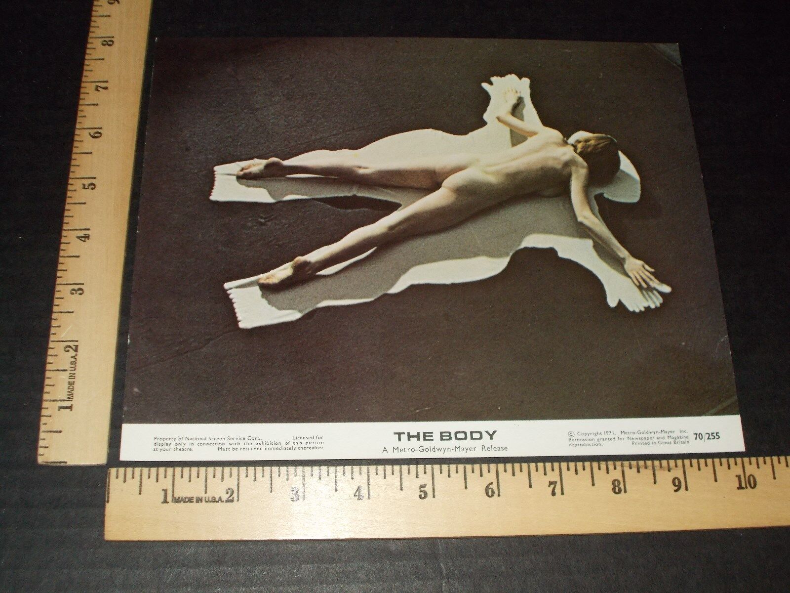 Rare Original VTG 1971 The Body MGM Nude Movie Lobby Photo Card