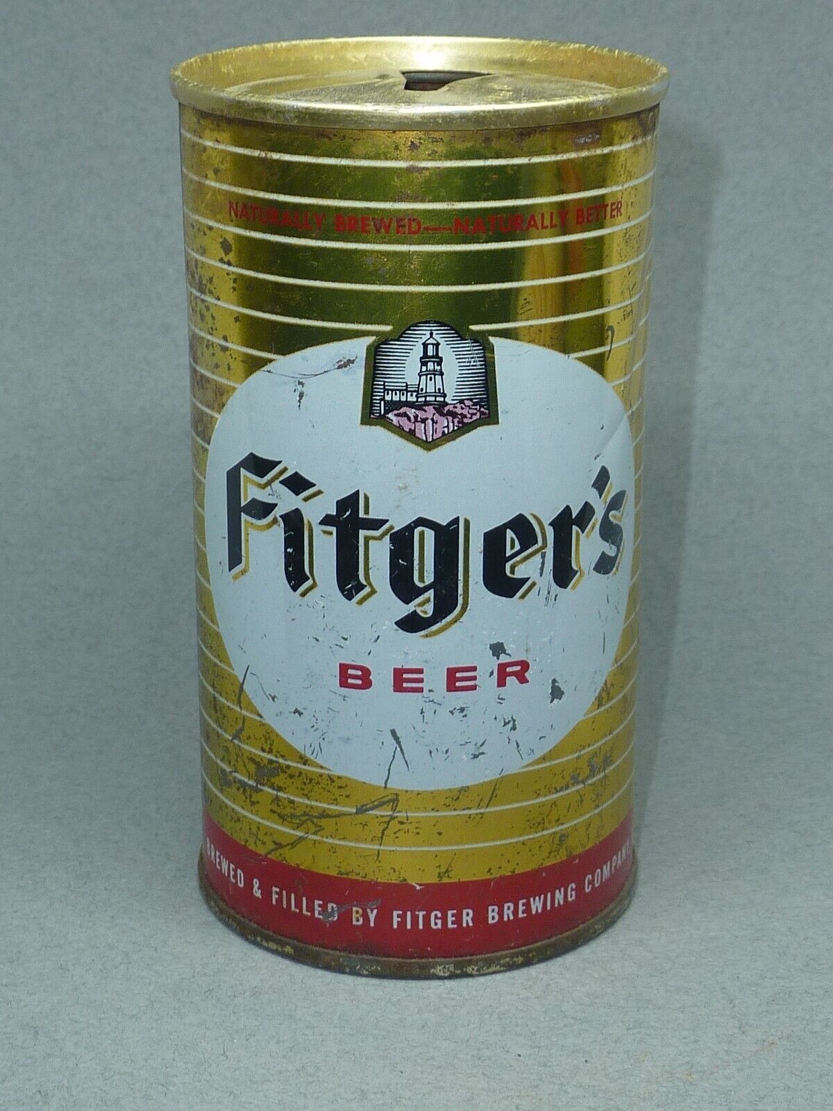 Empty Top Opened 12oz Fitger\'s Beer S.S. Tab-Top