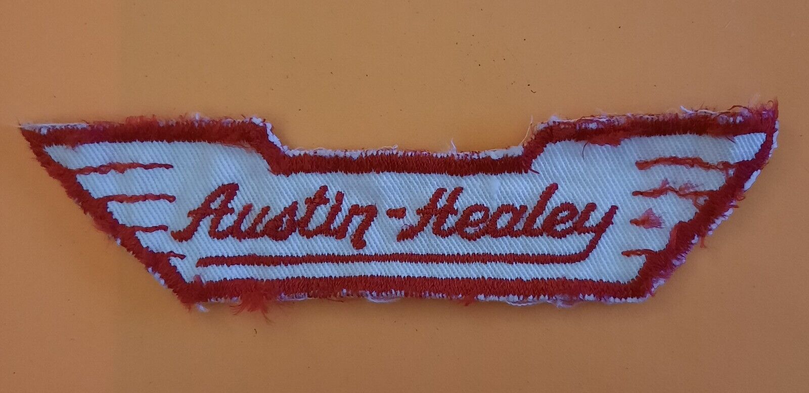 Vintage Austin-Healey Embroidered Patch Rare Red and White