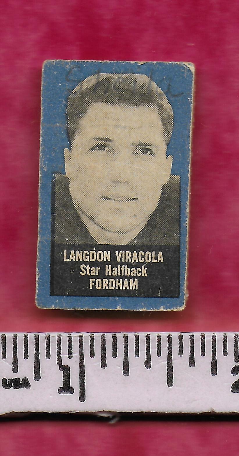 1949 Topps Football Felt Backs #90 Langdon Viracola RC VGEX