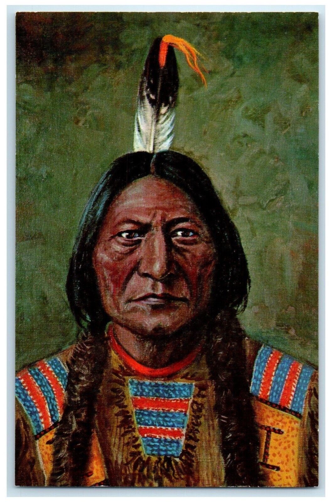 Sitting Bull Indian Chief Of Sioux Tribe Buffalo Bill Memorial Museum Postcard