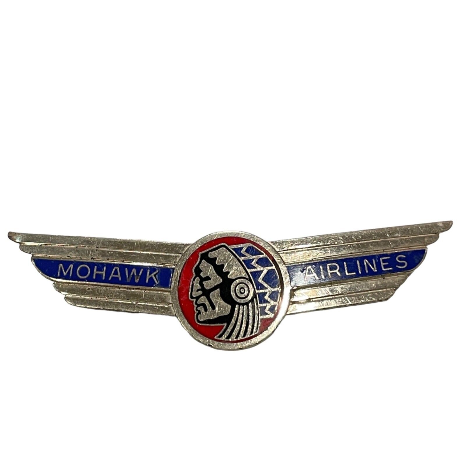 Vintage Mohawk Airlines Sterling Silver Wings Pin Pilot Badge Extremely RARE