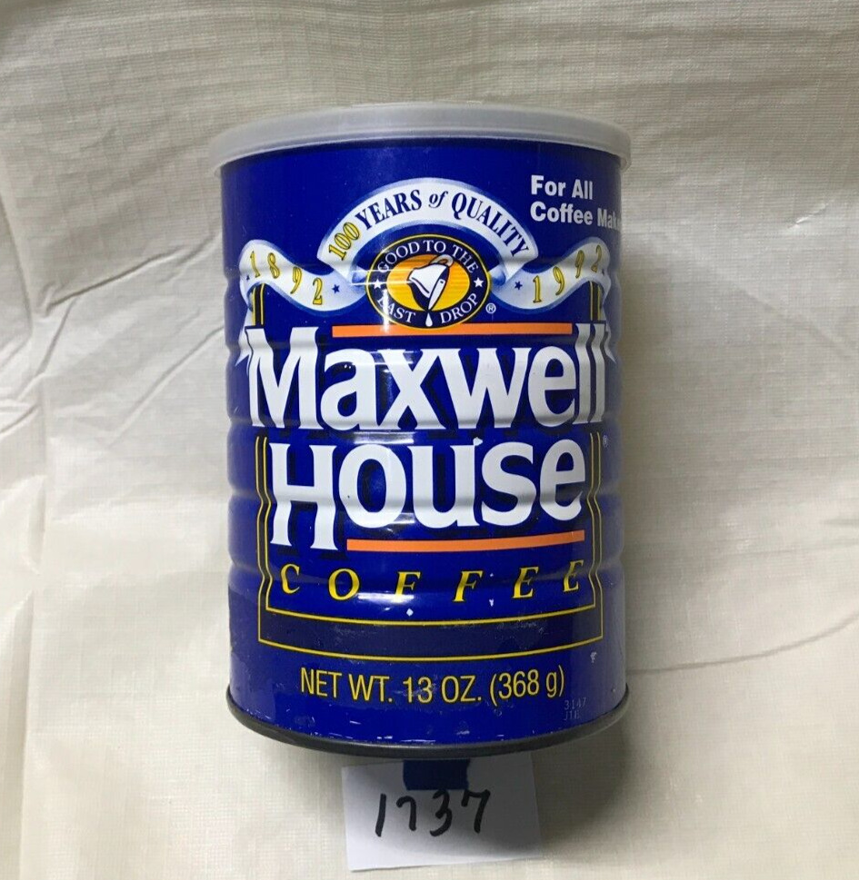 Vintage Maxwell House Coffee - 100 Years of Quality - Metal Can Empty - 1737