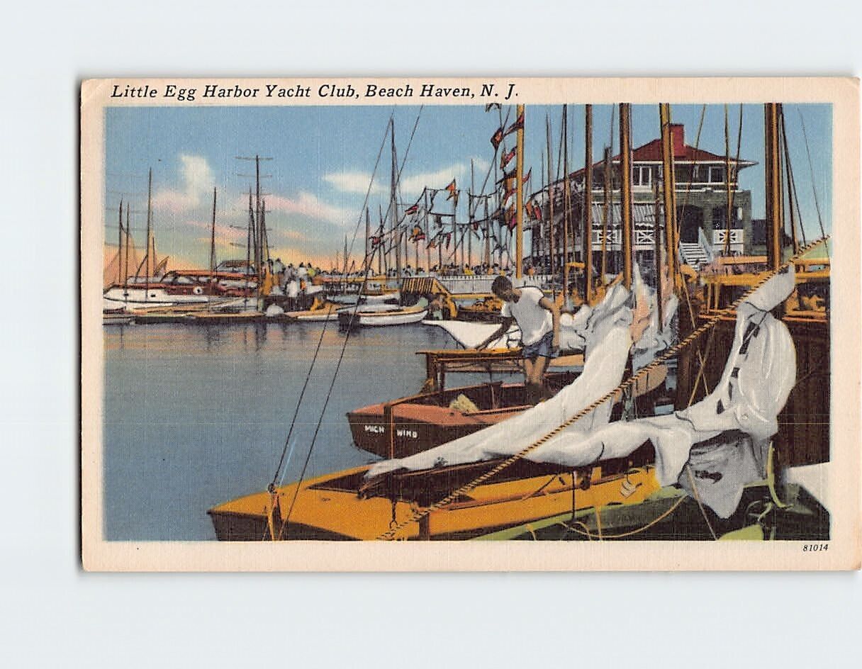 Postcard Little Egg Harbor Yacht Club Beach Haven New Jersey USA