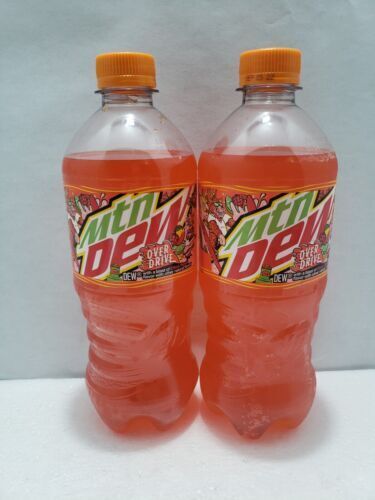 🥭OVERDRIVE MTN DEW BRAND NEW LIMITED 20OZ BOTTLES (2 COUNT-)🥭RARE Exclusive