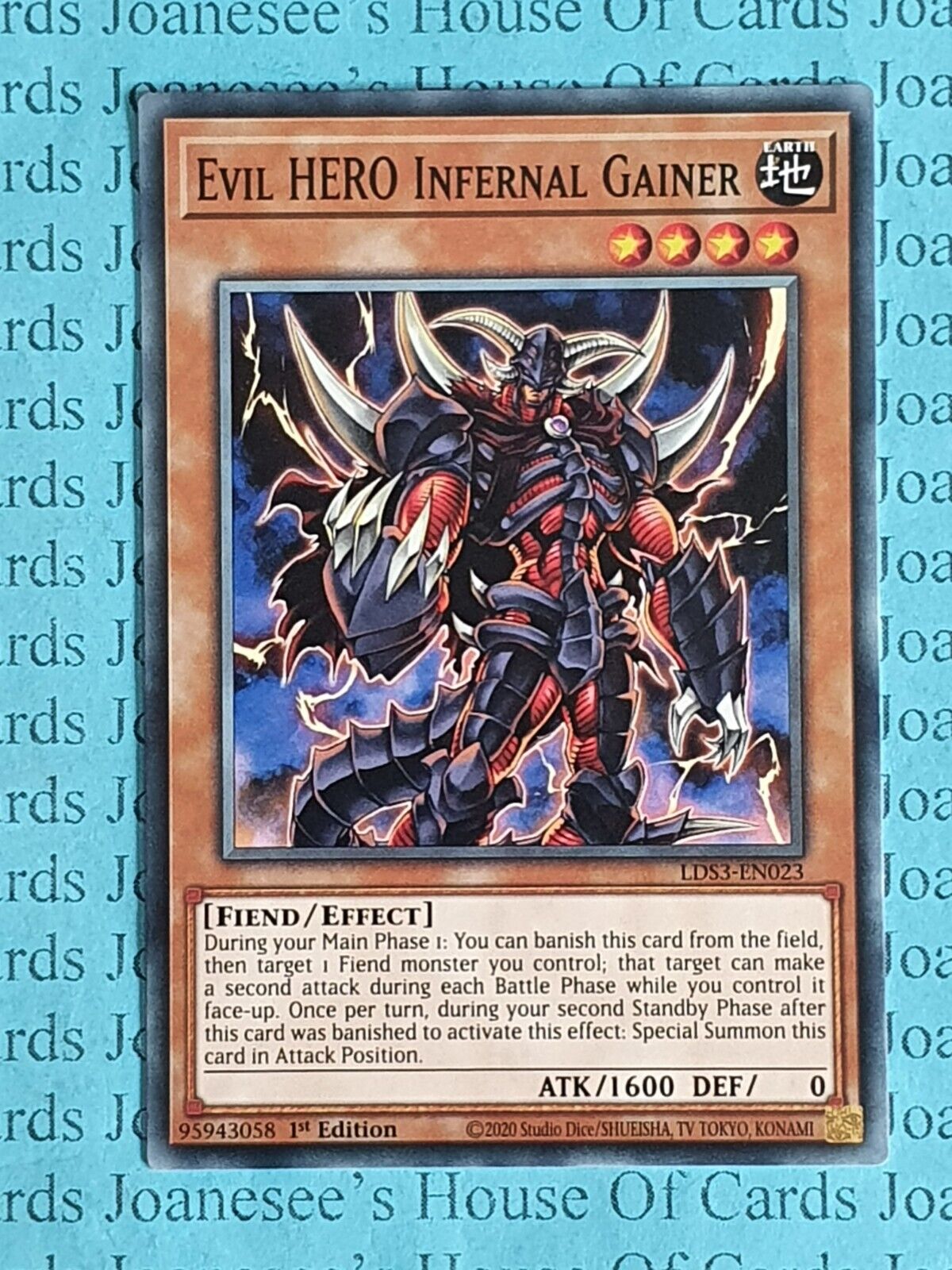 Evil HERO Infernal Gainer LDS3-EN023 Yu-Gi-Oh Card 1st Edition New