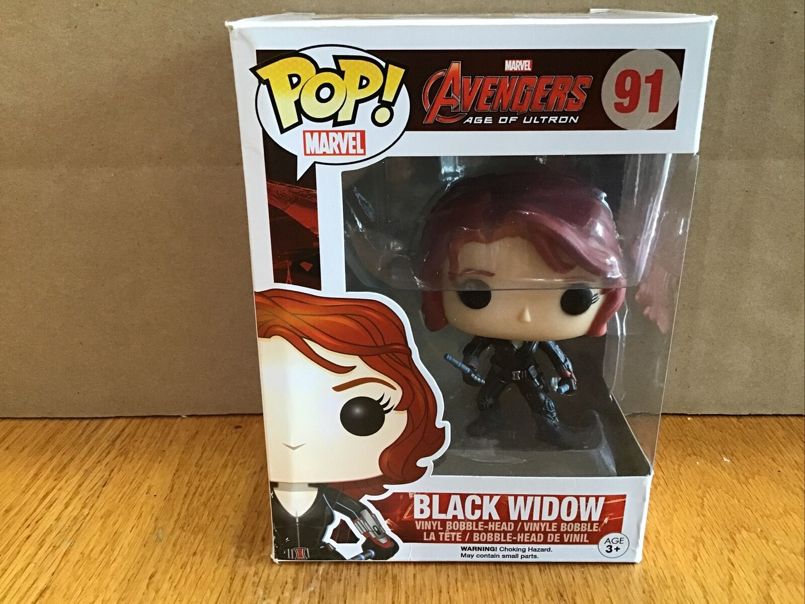 Funko POP Black Widow #91 Bobblehead Avengers Age Of Ultron Vaulted W/Protector