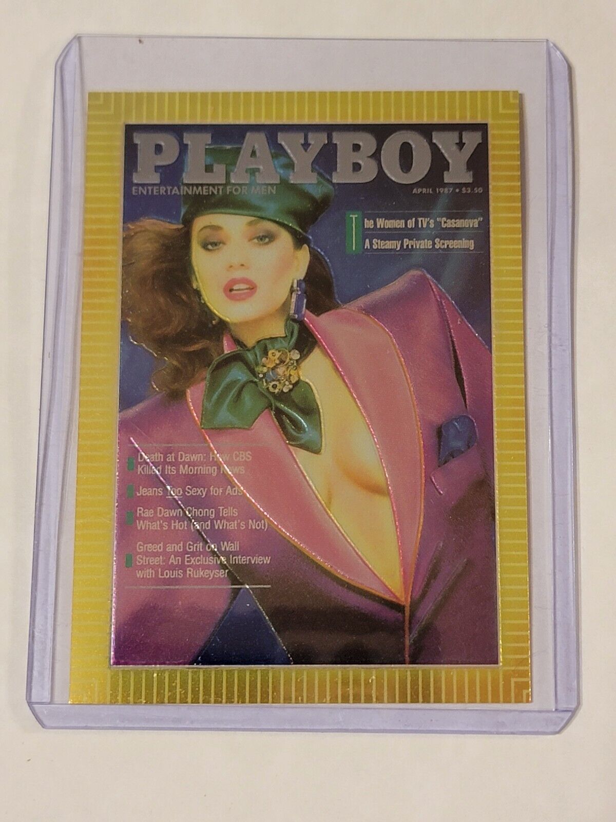 1995 Playboy Chromium Cover Card #181 April 1987 Ava Fabian Vol.34 No.4
