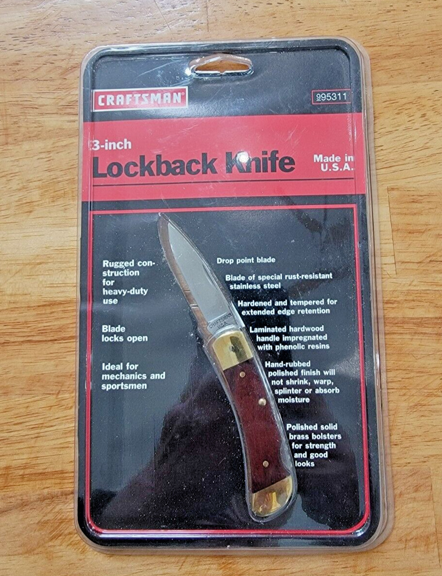Craftsman 3 Inch Lockback Knife NOS USA 1990\'s