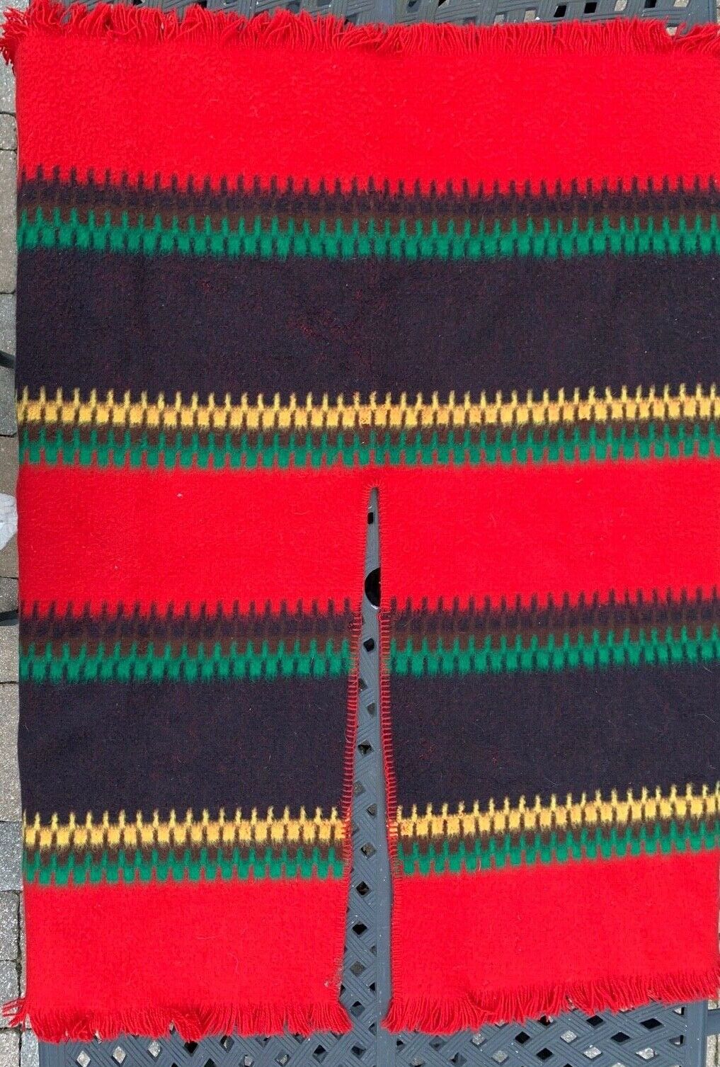 Vintage Ruanas Poncho Shawl 100% Thick Wool Tequendama Made in Colombia by DITEX