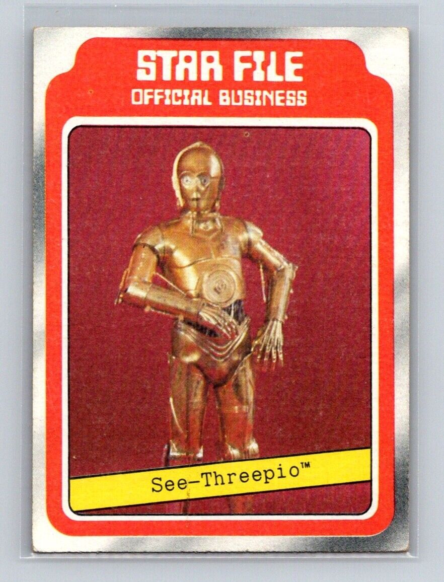 1980 Topps The Empire Strikes Back card #6 SEE-THREEPIO C-3PO Star File