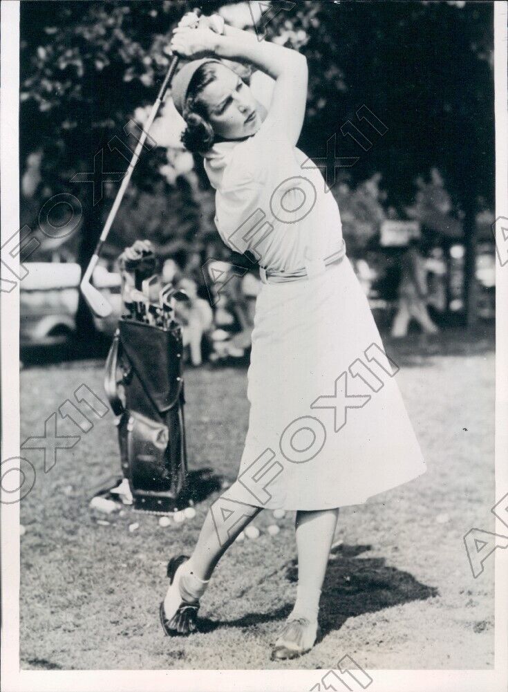 1937 Women Western Amateur Golf Mrs Dan Chandler Press Photo