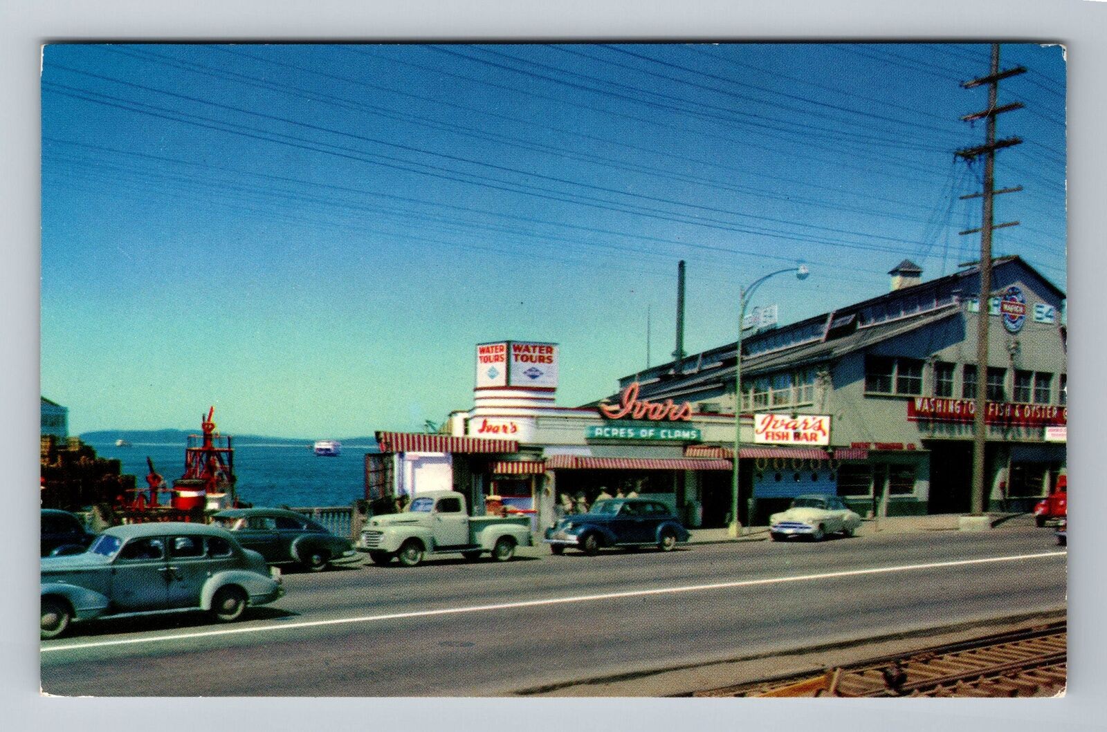 Seattle WA-Washington, Ivar\'s Acres Clams Restaurant, Vintage Postcard