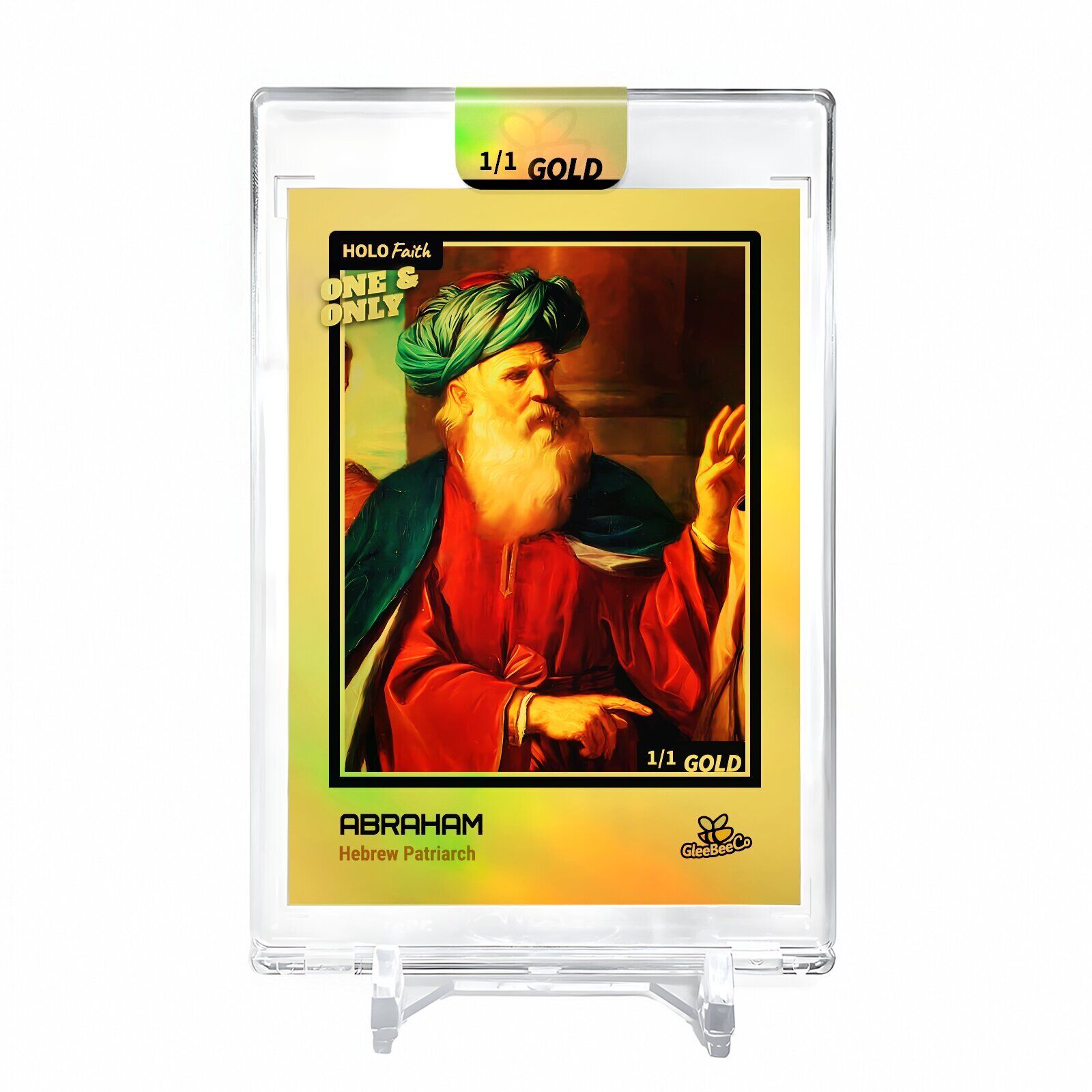ABRAHAM Card 2023 GleeBeeCo Holo Faith Hebrew Patriarch #ARHB - NICE *GOLD* 1/1