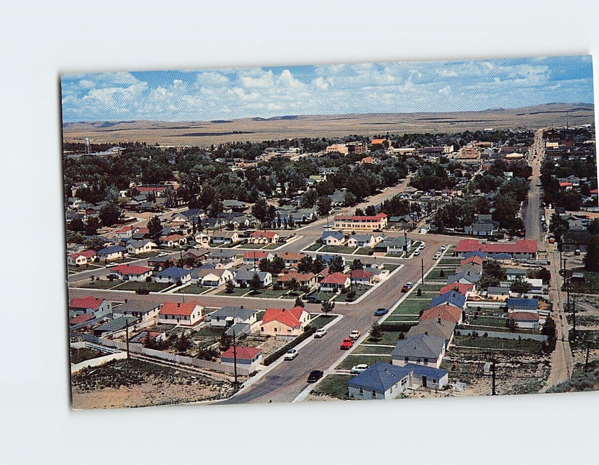 Postcard Panorama View of Rawlins South Central Wyoming USA