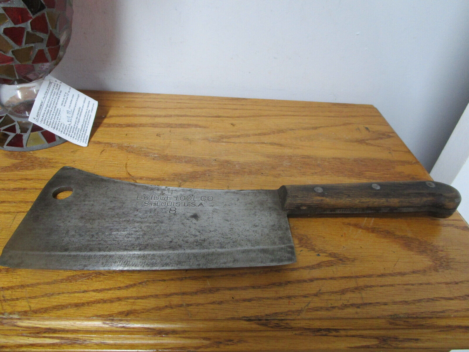 Antique Meat Cleaver #8 Bridge Tools Co St Louis USA