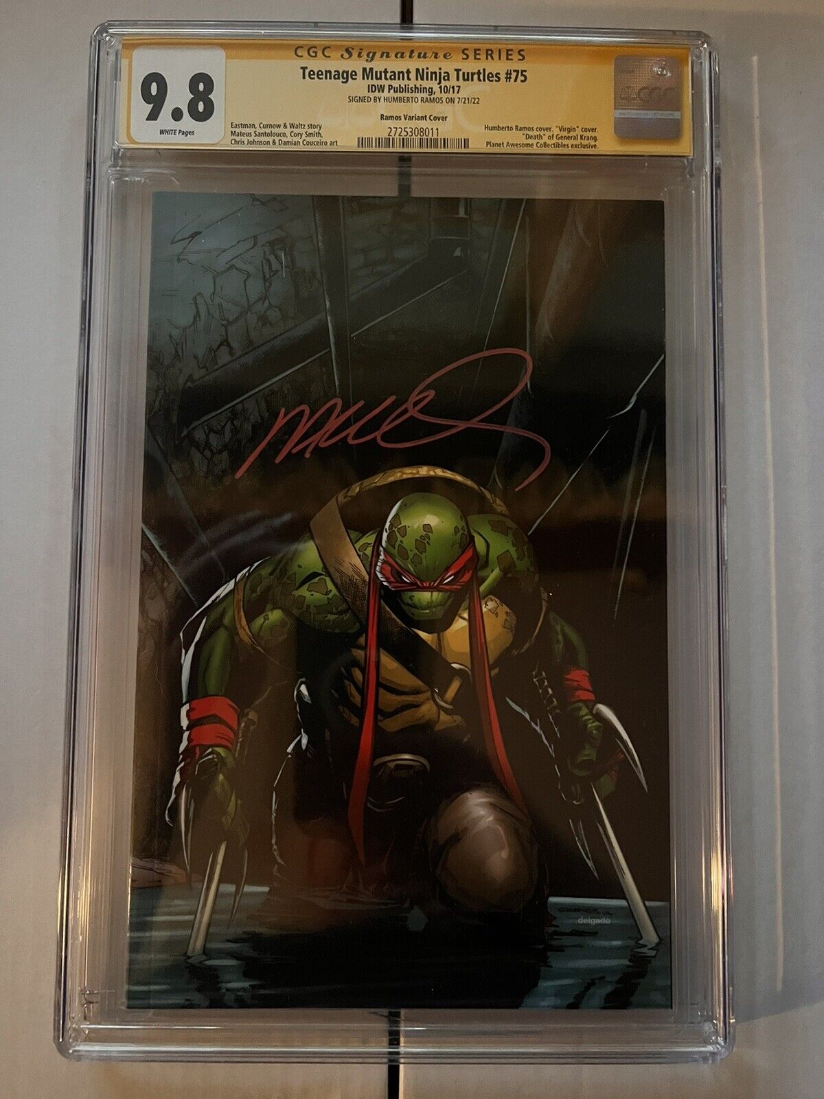 Teenage Mutant Ninja Turtles #75 CGC SS 9.8 - signed Humberto Ramos
