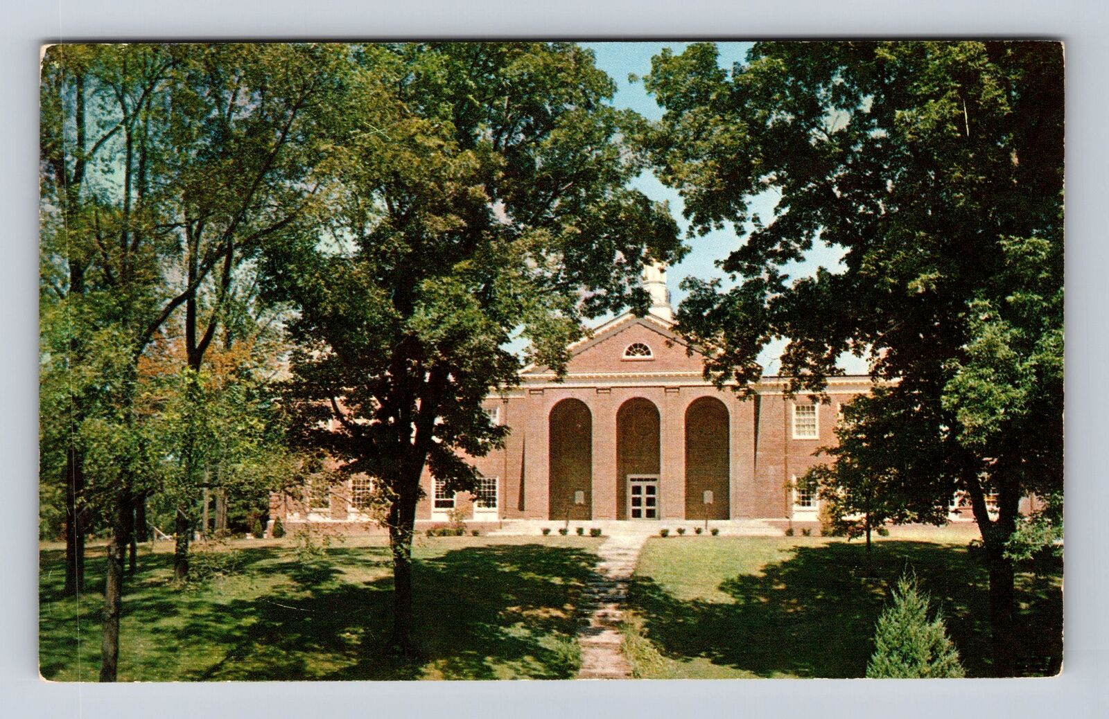 Anderson IN-Indiana, Anderson College New Library, Antique Vintage Postcard